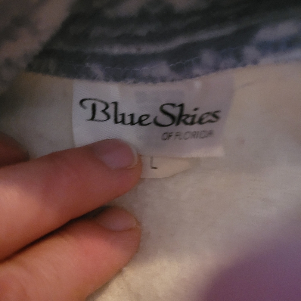 Vintage Blue Skies of Florida Fleece Sweater Size L - Picture 7 of 7